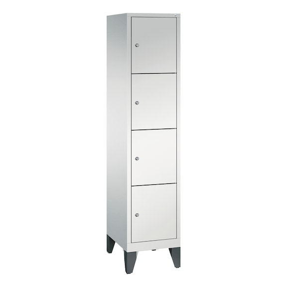 C+P Schließfachschrank Evolo, 4 Fächer, H1850B420T500 mm, Nr. 48010-124|S10000 - Kleiderspind (Werkstatt)