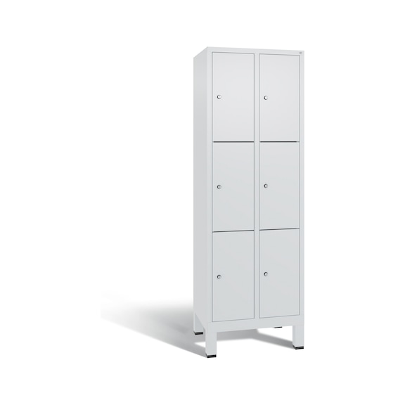 C+P Schließfachschrank Evolo, 6 Fächer, H1850B610T500 mm, Nr. 48010-203|S10000 - Kleiderspind (Werkstatt)
