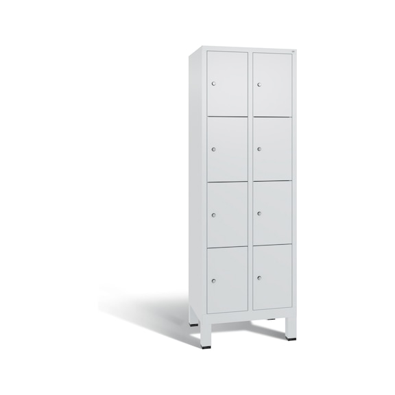 C+P Evolo locker cabinet, 8 compartments, H1850B610D500 mm, No. 48010-204|S10001 - Clothes locker (workshop)