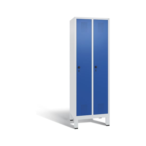 C+P Locker Evolo, 2 compartments, H1850B610D500 mm, No. 48010-20B|S10002 - Clothes locker (workshop)