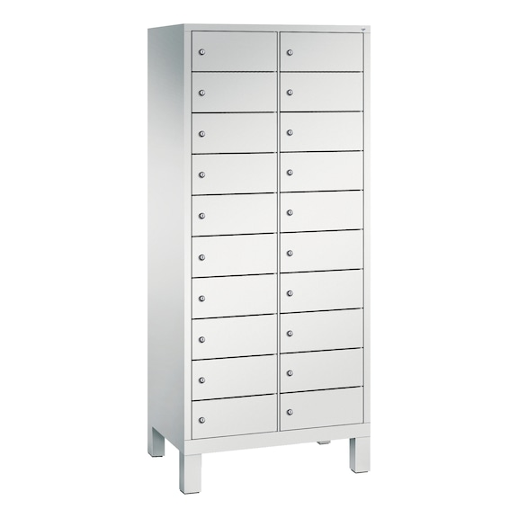 C+P Schließfachschrank Evolo, 20 Fächer, H1850B810T500 mm, Nr. 48010-2210|S10002 - Kleiderspind (Werkstatt)