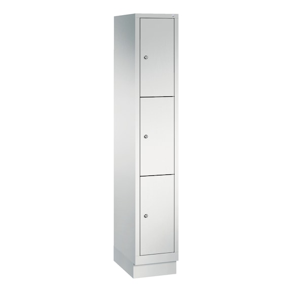 C+P locker cabinet Evolo, 3 compartments, H1800B320D500 mm, No. 48020-103|S10005 - Clothes locker (workshop)