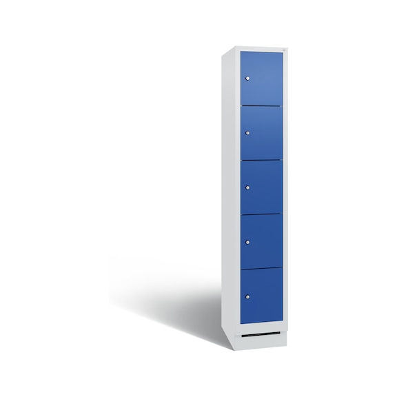 C+P locker cabinet Evolo, 5 compartments, H1800B320D500 mm, No. 48020-105|S10000 - Clothes locker (workshop)