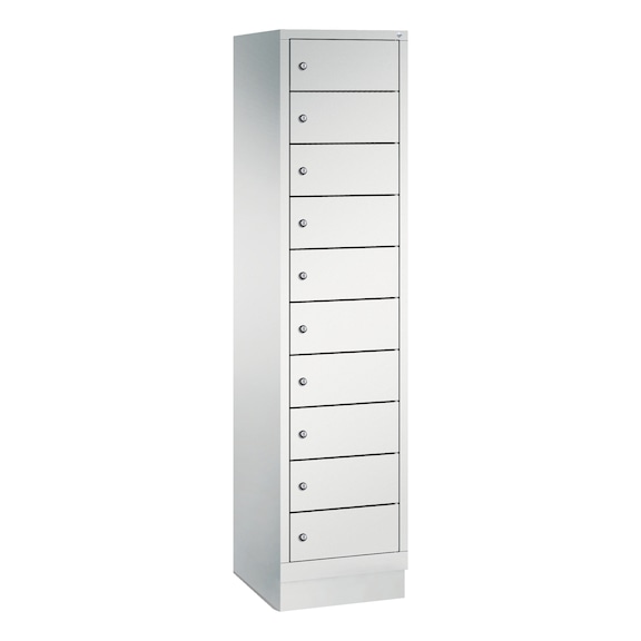 C+P locker cabinet Evolo, 10 compartments, H1800B420D500 mm, No. 48020-1210|S10016 - Clothes locker (workshop)