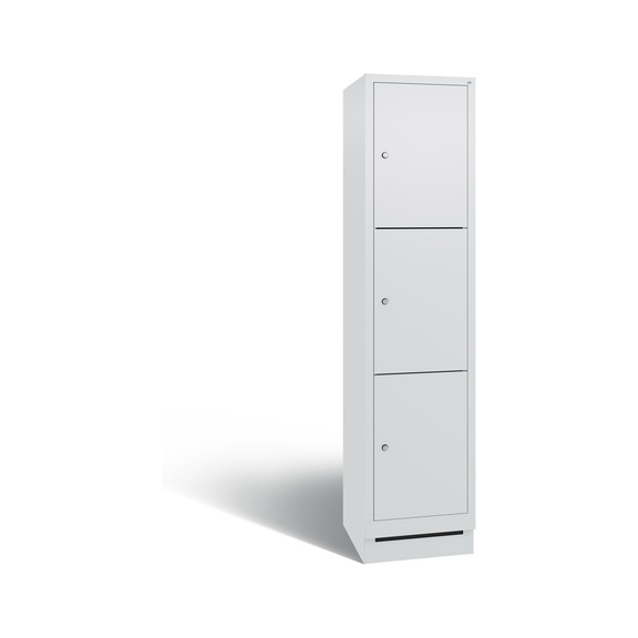 C+P Evolo locker cabinet, 3 compartments, H1800B420D500 mm, No. 48020-123|S10002 - Clothes locker (workshop)