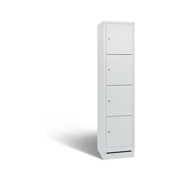 C+P locker cabinet Evolo, 4 compartments, H1800B420D500 mm, No. 48020-124|S10000 - Clothes locker (workshop)
