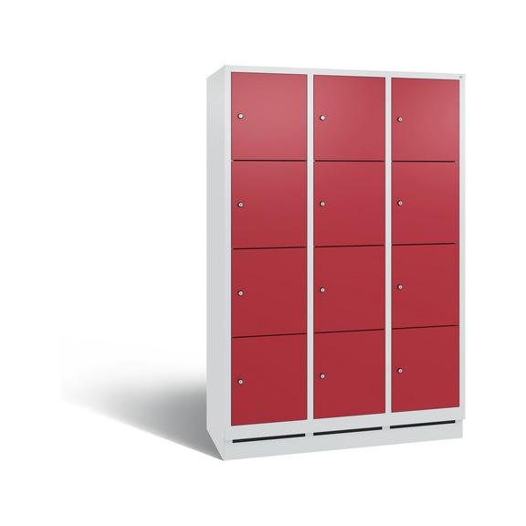 C+P Evolo locker cabinet, 12 compartments, H1800B1200D500 mm, No. 48020-324|S10000 - Clothes locker (workshop)