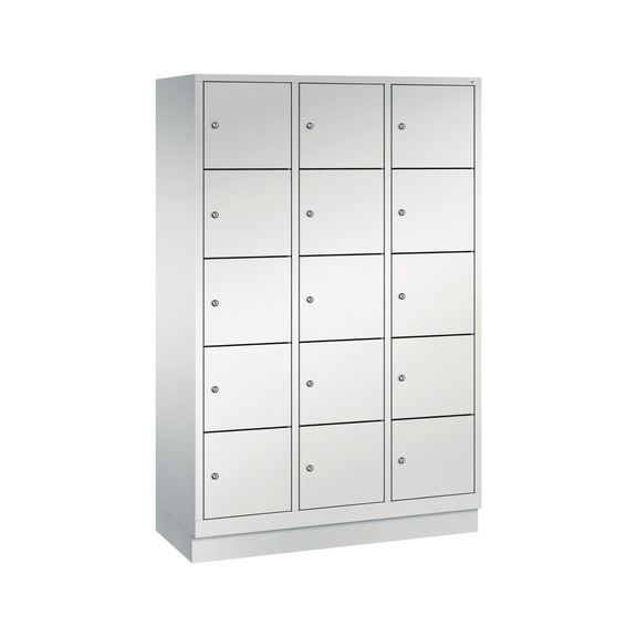 C+P locker cabinet Evolo, 15 compartments, H1800B1200D500 mm, No. 48020-325|S10000 - Clothes locker (workshop)