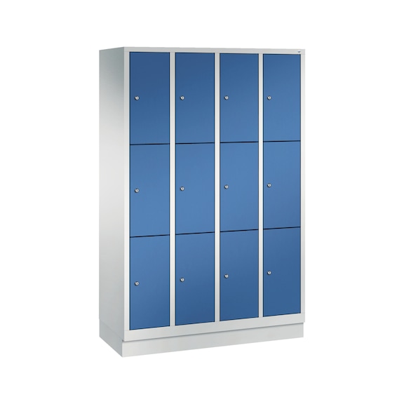 C+P locker cabinet Evolo, 12 compartments, H1800B1190D500 mm, No. 48020-403|S10000 - Clothes locker (workshop)