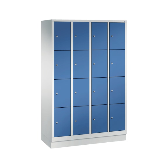 C+P Evolo locker cabinet, 16 compartments, H1800B1190D500 mm, No. 48020-404|S10000 - Clothes locker (workshop)