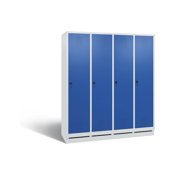 C+P Locker Evolo, 4 compartments, H1800B1590D500 mm, No. 48020-42|S10000 - Clothes locker (workshop)