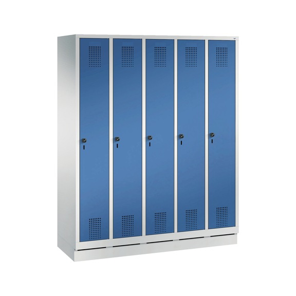 C+P Locker Evolo, 5 compartments, H1800B1480D500 mm, No. 48020-50|S10004 - Clothes locker (workshop)