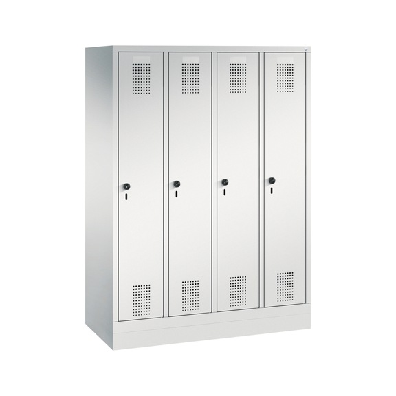 C+P School locker Evolo, 4 compartments, H1600B1190D500 mm, No. 480206-40|S10060 - Clothes locker (workshop)