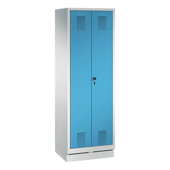 C+P Locker Evolo, 2 compartments, H1800B610D500 mm, No. 48022-20B|S10013 - Clothes locker (workshop)