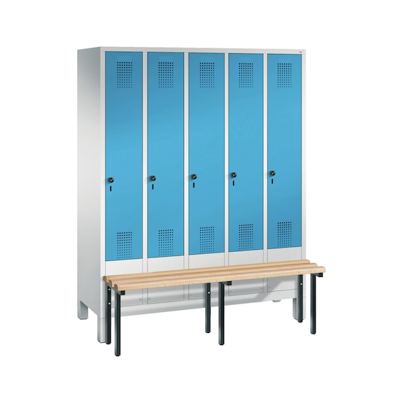 C+P Locker Evolo, 5 compartments, H1850B1480D815 mm, No. 48030-50|S10000 - Clothes locker (workshop)