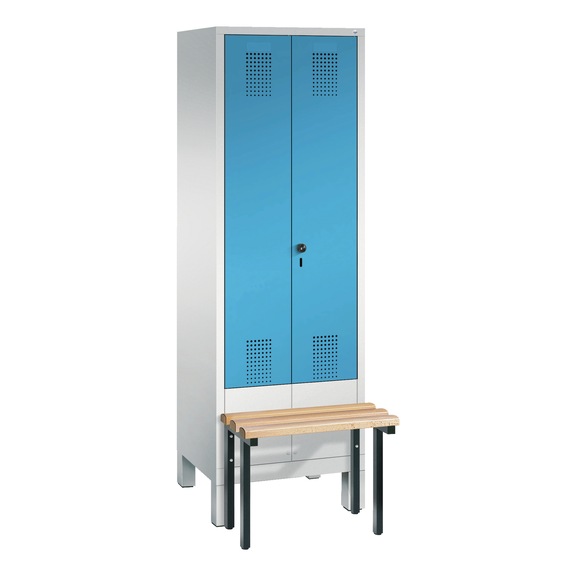C+P Locker Evolo, 2 compartments, H1850B610D815 mm, No. 48032-20|S10003 - Clothes locker (workshop)
