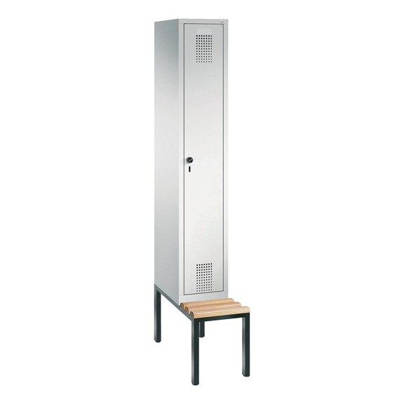 C+P Locker Evolo 1 compartment H2090B320D815 mm light gray No 48050-10|S10000 - Clothes locker (workshop)