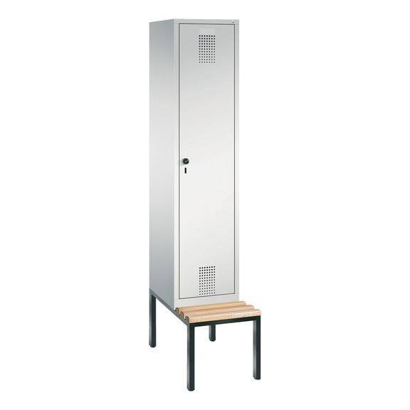 C+P Locker Evolo 1 compartment H2090B420D815 mm light gray No 48050-12|S10001 - Clothes locker (workshop)