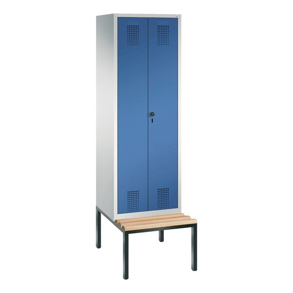 C+P Locker Evolo, 2 compartments, H2090B610D815 mm, No. 48052-20|S10003 - Clothes locker (workshop)
