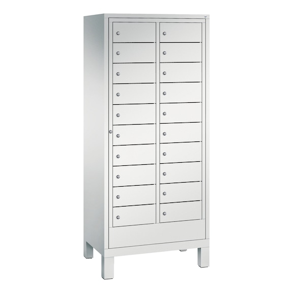 C+P Linen locker Evolo, 2 compartments, H1850B810T500 mm No. 48060-210|S10000 - Workshop cabinet
