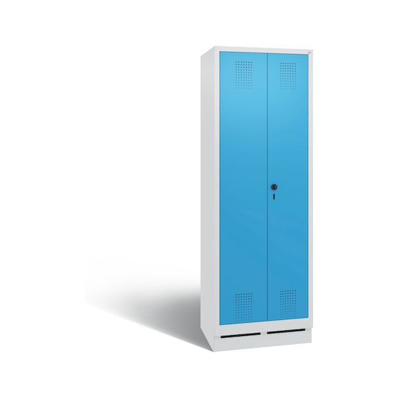 C+P locker Evolo, 2 compartments, H1800B610D500 mm, No. 48222-20B|S10060 - Clothes locker (workshop)