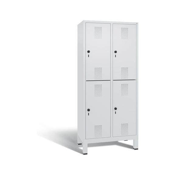 C+P Locker double-decker Evolo, 2 compartments, H1850B810T500 mm, No. 48310-22|S10012 - Clothes locker (workshop)