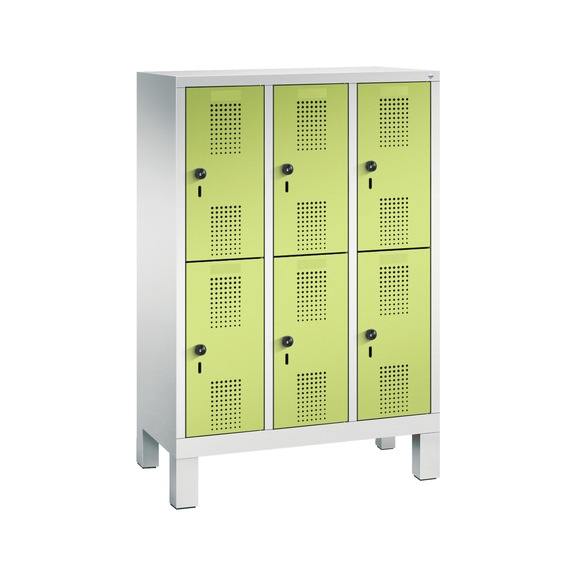 C+P Kindergarten locker Evolo, 6 compartments, H1350B900D300 mm, No. 483103-30|S10041 - Clothes locker (workshop)