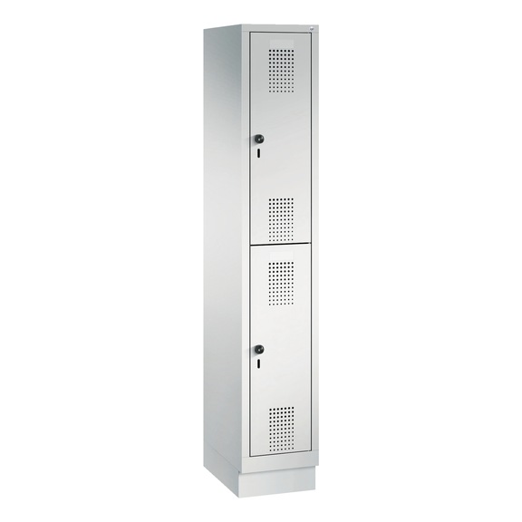 C+P Spind doppelstöckig Evolo, 1 Abteil, H1800B320T500 mm, Nr. 48320-10|S10003 - Kleiderspind (Werkstatt)