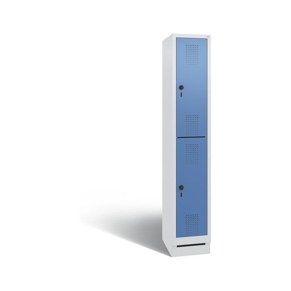 C+P Locker double-decker Evolo, 1 compartment, H1800B320D500 mm, No. 48320-10|S10345 - Clothes locker (workshop)