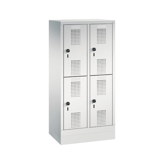 C+P Kindergarten-Spind Evolo, 4 Fächer, H1300B610T300 mm, Nr. 483203-20|S10033 - Kleiderspind (Werkstatt)