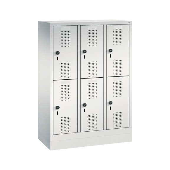 C+P Kindergarten locker Evolo, 6 compartments, H1300B900D300 mm, No. 483203-30|S10053 - Clothes locker (workshop)
