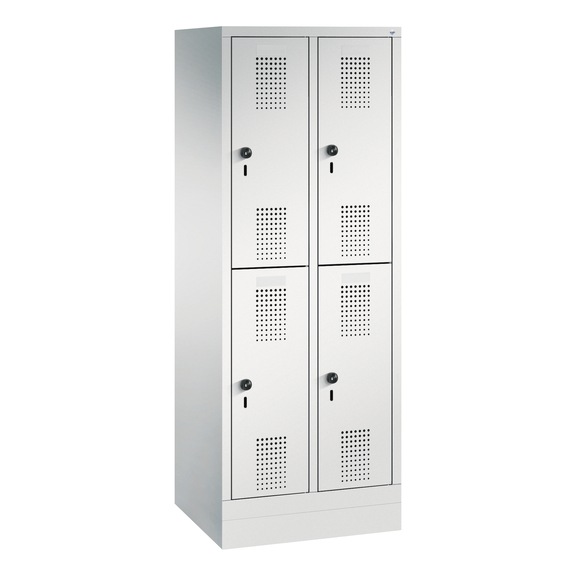 C+P Schul-Spind Evolo, 4 Fächer, H1600B610T500 mm, Nr. 483206-20|S10033 - Kleiderspind (Werkstatt)