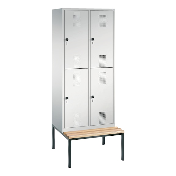 C+P Spind doppelstöckig Evolo, 2 Abteile, H2090B810T815 mm, Nr. 48350-22|S10018 - Kleiderspind (Werkstatt)