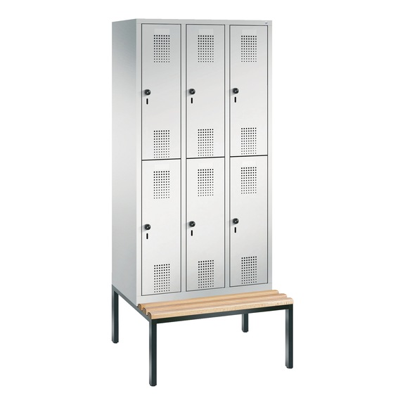 C+P Locker double-decker Evolo, 3 compartments, H2090B900D815 mm, No. 48350-30|S10021 - Clothes locker (workshop)