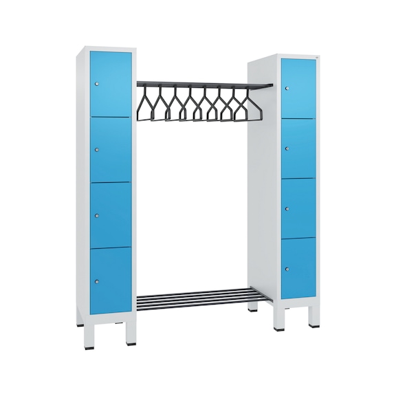 C+P Garderobe Evolo, 8 Fächer, H1850B1591T500 mm, Nr. 48408-00|S10005 - Kleiderspind (Werkstatt)