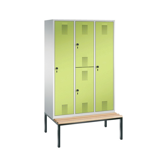 C+P Locker Evolo, 3 compartments, H2090B1200D815 mm, No. 48650-32|S10010 - Clothes locker (workshop)