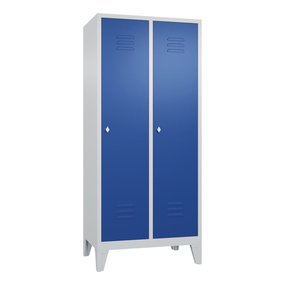 C+P Classic locker, 2 compartments, H1850B810D500 mm, No. 8010-22|S10002 - Clothes locker (workshop)