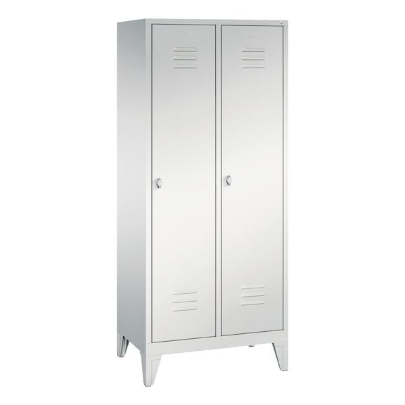 C+P Spind Classic, 2 Abteile, H1850B810T500 mm, Lichtgrau Nr. 8010-22B|S10000 - Kleiderspind (Werkstatt)