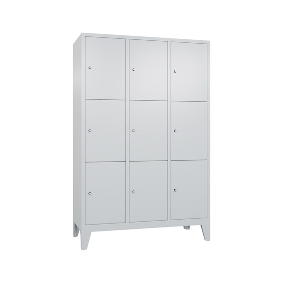 C+P Classic locker, 3 compartments, H1850B1200D500 mm, light gray No. 8010-323|S10002 - Clothes locker (workshop)