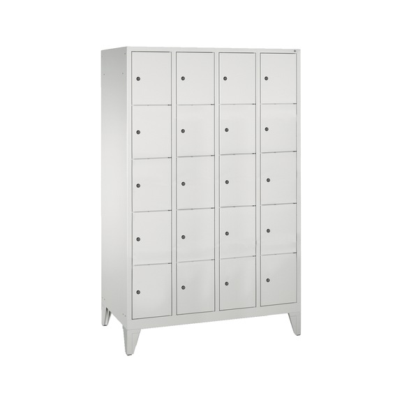 C+P Classic locker, 4 compartments, H1850B1190D500 mm, light gray No. 8010-405|S10000 - Clothes locker (workshop)
