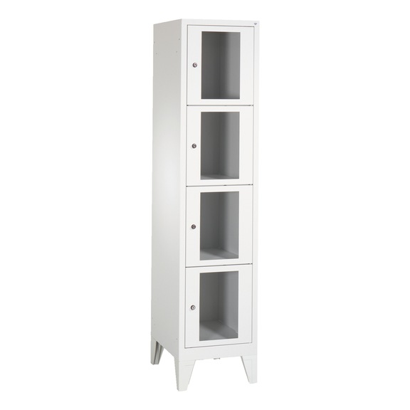 C+P Classic locker cabinet 4 compartments H1850B420D500 mm No 8010A124|S10000 - Clothes locker (workshop)