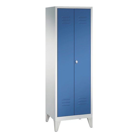 C+P Classic locker, 2 compartments, H1850B610D500 mm, No. 8012-20B|S10002 - Clothes locker (workshop)
