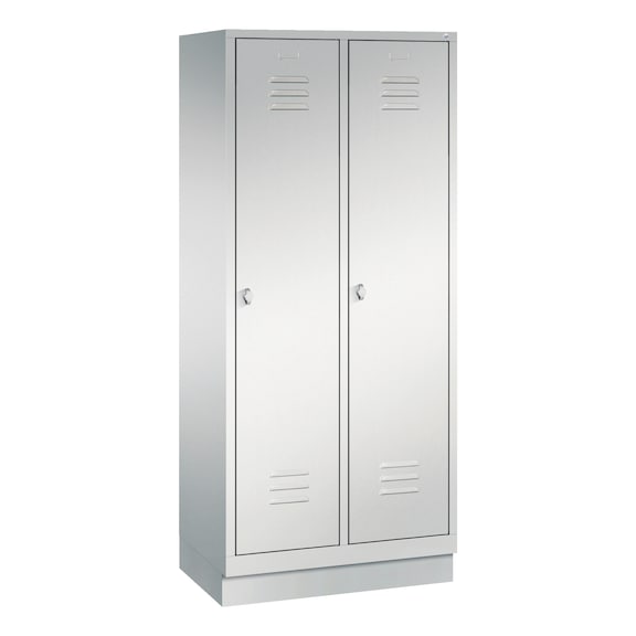 C+P Classic locker, 2 compartments, H1800B810D500 mm, No. 8020-22B|S10001 - Clothes locker (workshop)