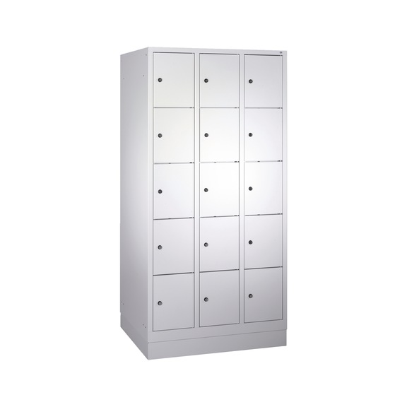 C+P Classic locker cabinet, 15 compartments, H1800B900D500 mm, No. 8020-305|S10000 - Clothes locker (workshop)