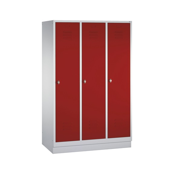 C+P Classic locker, 3 compartments, H1800B1200D500 mm, No. 8020-32|S10000 - Clothes locker (workshop)