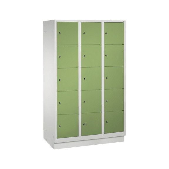 C+P Classic locker cabinet, 15 compartments, H1800B1200D500 mm No. 8020-325|S10000 - Clothes locker (workshop)