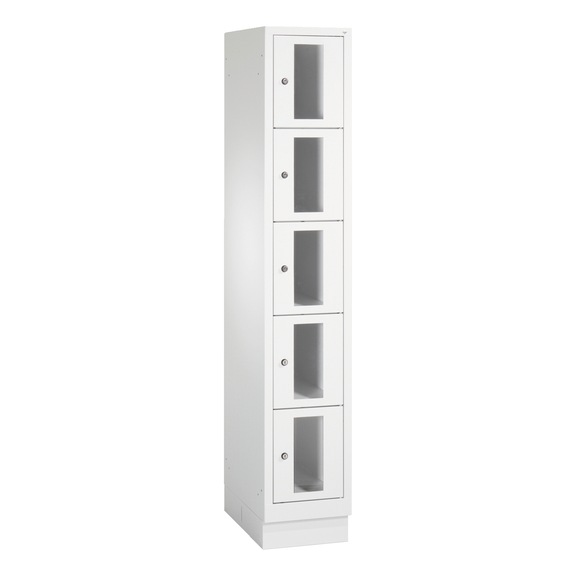 C+P Schließfachschrank Classic, 5 Fächer, H1800B320T500 mm, Nr. 8020A105|S10000 - Kleiderspind (Werkstatt)