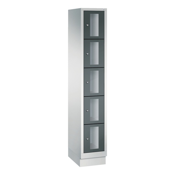 C+P Classic locker cabinet 5 compartments H1800B320D500 mm No 8020A105|S10022 - Clothes locker (workshop)