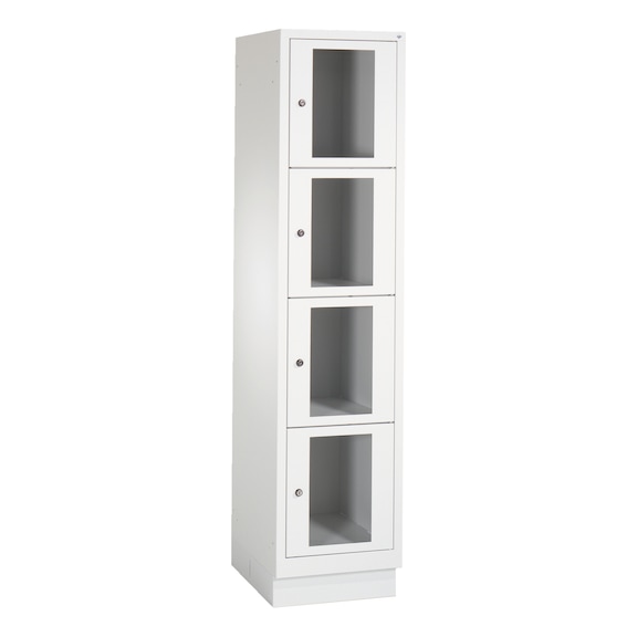 C+P Classic locker cabinet 4 compartments H1800B420D500 mm No 8020A124|S10000 - Clothes locker (workshop)