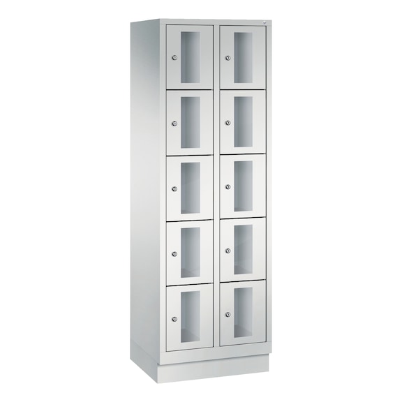 C+P Classic locker cabinet, 10 compartments, H1800B610D500 mm, No. 8020A205|S10000 - Clothes locker (workshop)